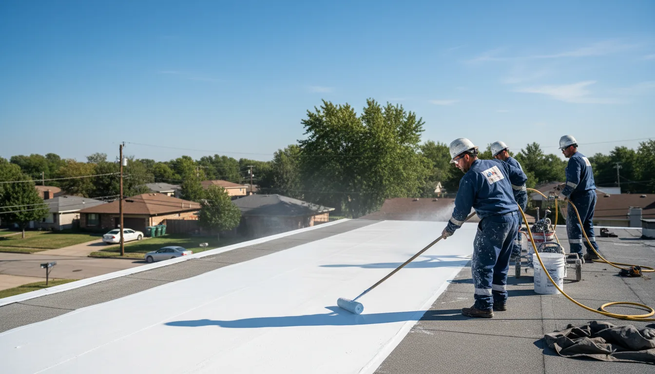 Commercial roof coating in Sheridan, IL near me